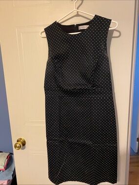 Simons Black Polka Dot Midi Dress